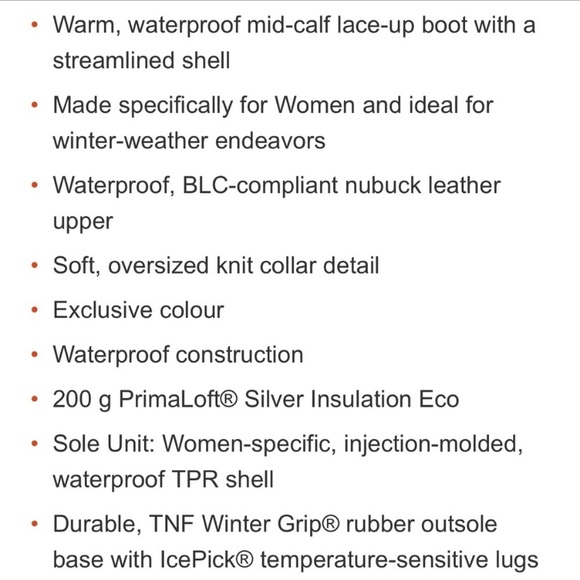 The North Face Shellista II Mid Winter Boot Sz 10 - Picture 9 of 9